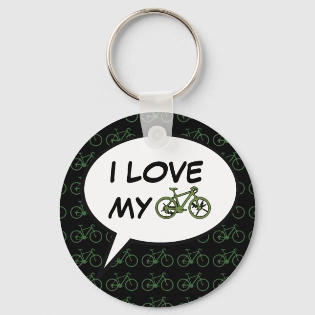nice bicycle . biking . bike-themed key ring (Front)