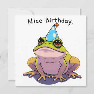 Nice Birthday Card - Frog Edition