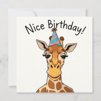 Nice Birthday Card - Giraffe Edition