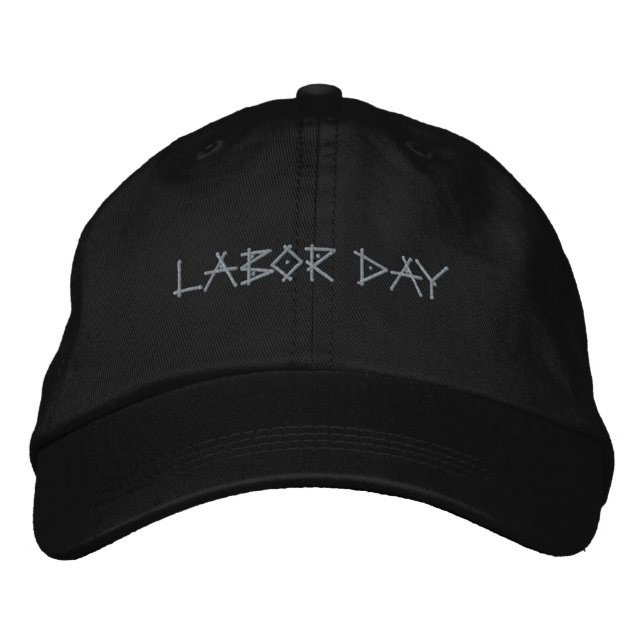 Nice Black Colour Labour Day special Caps Hats (Front)
