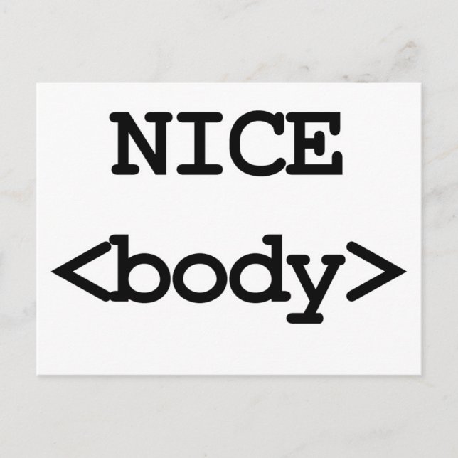nice body html code postcard (Front)