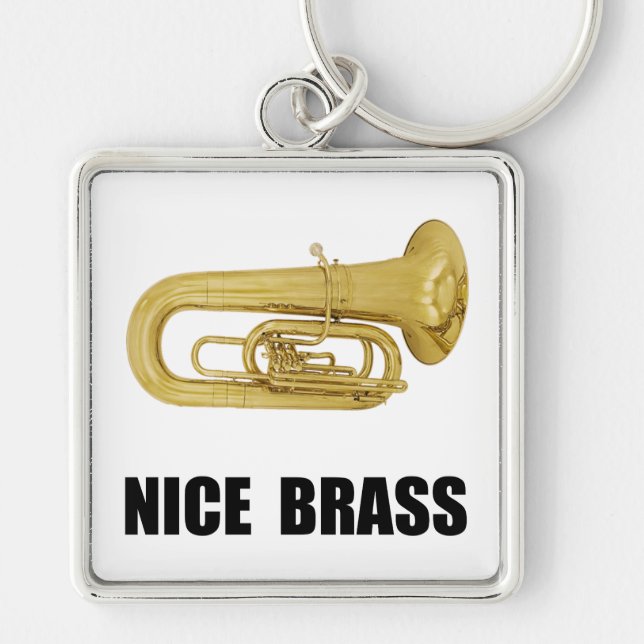 Nice Brass Tuba Key Ring (Front)