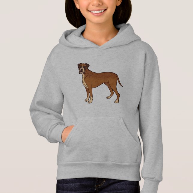 Nice Brown Boxer Dog Breed Design (Front)