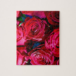 Nice Bunch Of Red Roses Challenging Jigsaw Puzzle