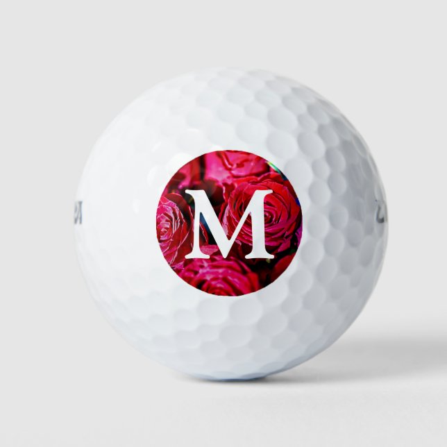 Nice Bunch Of Red Roses Golf Balls (Front)