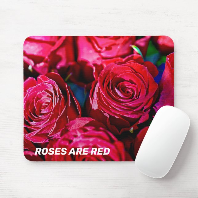 Nice Bunch Of Red Roses Mouse Mat (With Mouse)