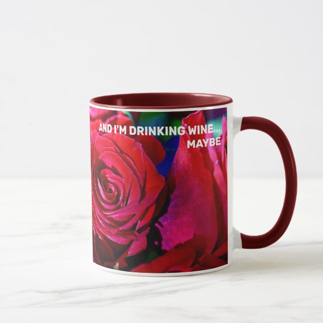Nice Bunch Of Red Roses Mug (Right)