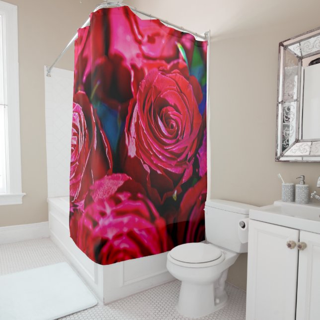 Nice Bunch Of Red Roses Shower Curtain (In Situ)