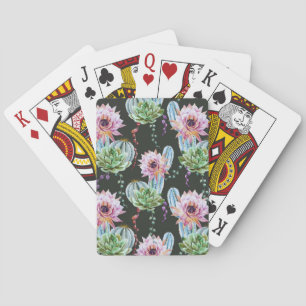 Nice Cactus Pattern Playing Cards