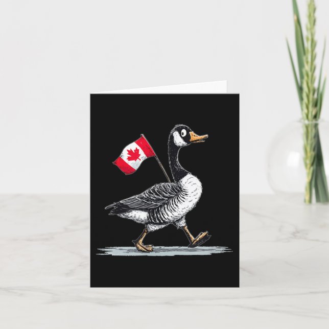 Nice Canada Animal Look With Cool Goose  Card (Front)