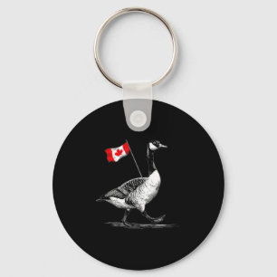 Nice Canada Animal With Flag For Goose Lovers Key Ring