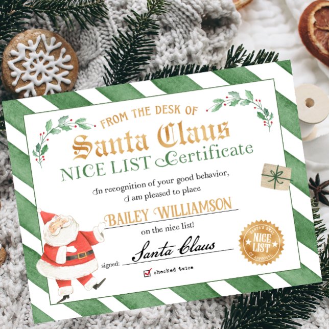 Nice Certificate Approved Santa Claus  Poster (Creator Uploaded)