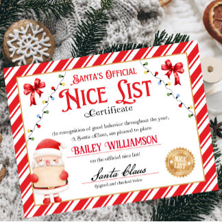 Nice Certificate Approved Santa Claus Poster