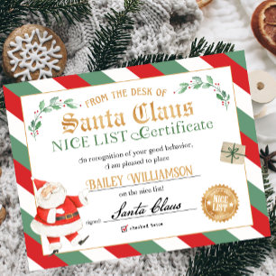 Nice Certificate Approved Santa Claus Poster