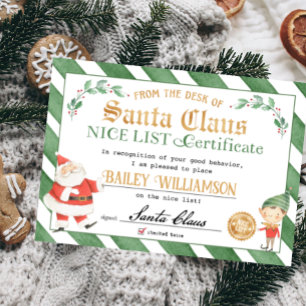 Nice Certificate from Santa Seal of Approval Invitation