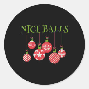 Nice Christmas Classic Round Sticker