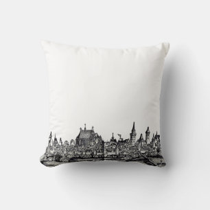 Nice city at France on the Mediterranean Sea Cushion