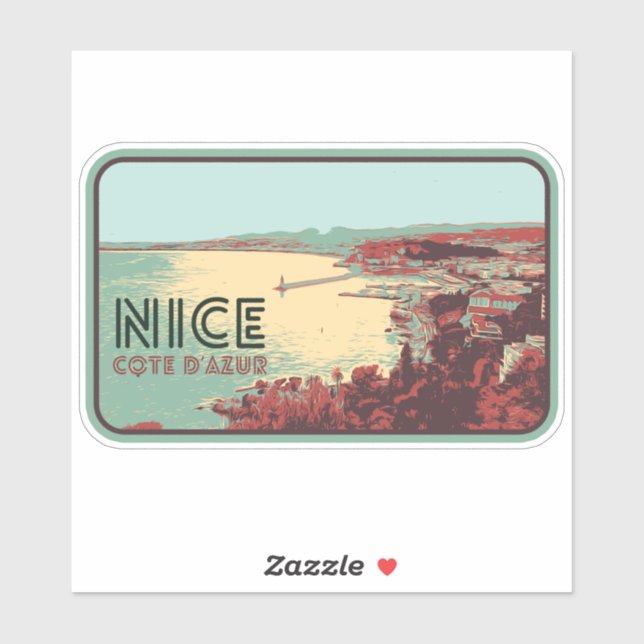 Nice city France is my proud hometown Sticker (Sheet)