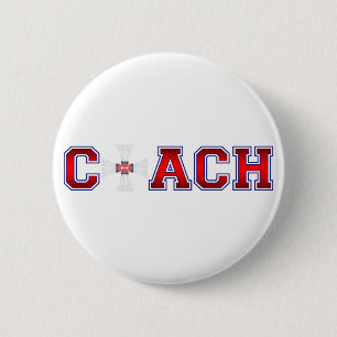 Nice Coach Badminton Insignia 6 Cm Round Badge