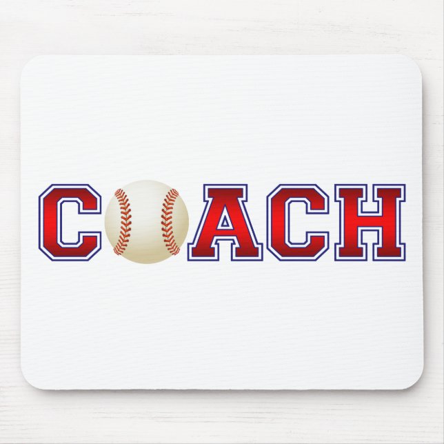 Nice Coach Baseball Insignia Mouse Mat (Front)