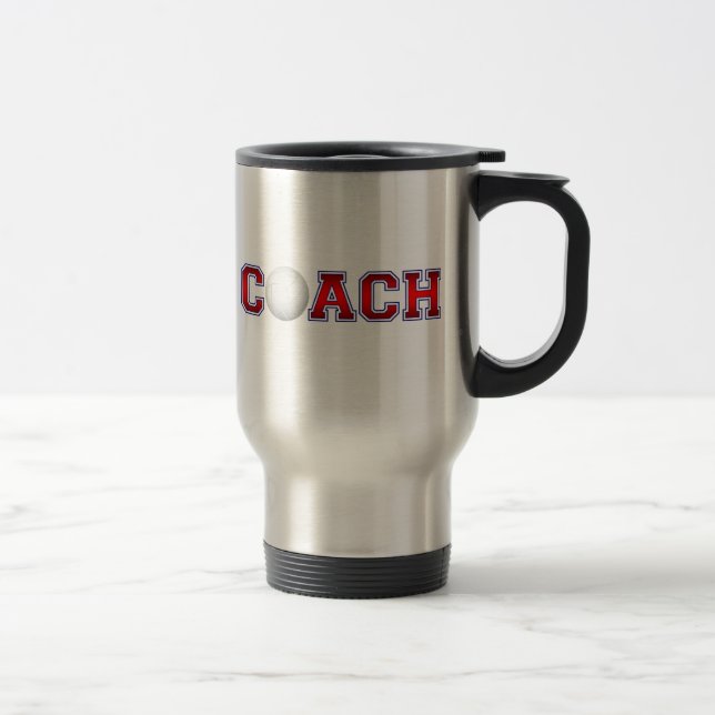 Nice Coach Volleyball Insignia 1 Travel Mug (Right)