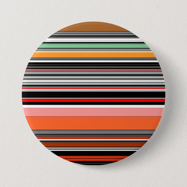 Nice colourful stripes 7.5 cm round badge (Front)