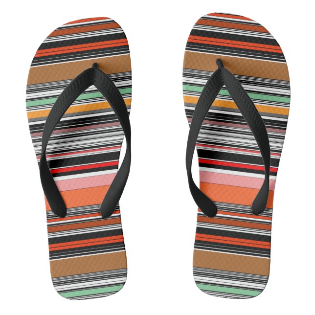 Nice colourful stripes flip flops (Footbed)