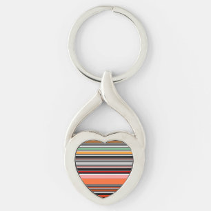 Nice colourful stripes key ring