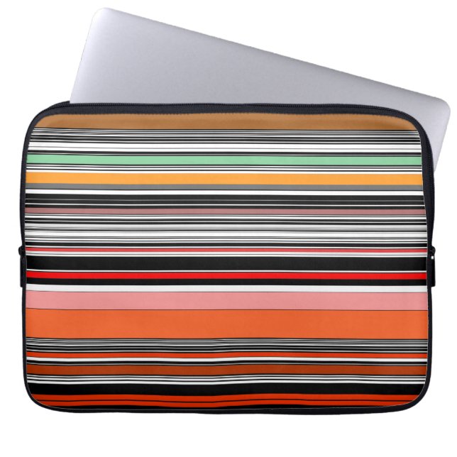 Nice colourful stripes laptop sleeve (Front)