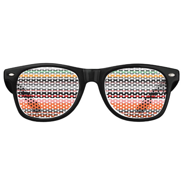 Nice colourful stripes retro sunglasses (Front)