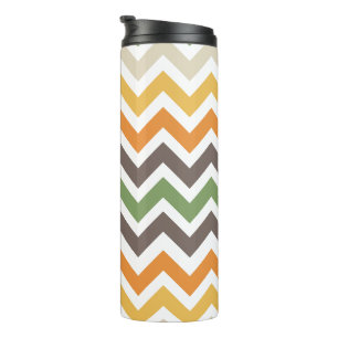 Nice colourful zigzag pattern thermal tumbler