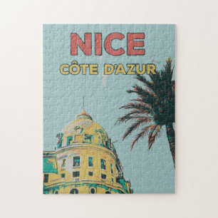 Nice Côte d'Azur Negresco illustration France Jigsaw Puzzle