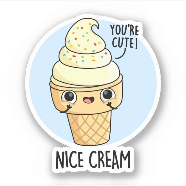 Nice Cream Funny Ice Cream Pun  (Front)