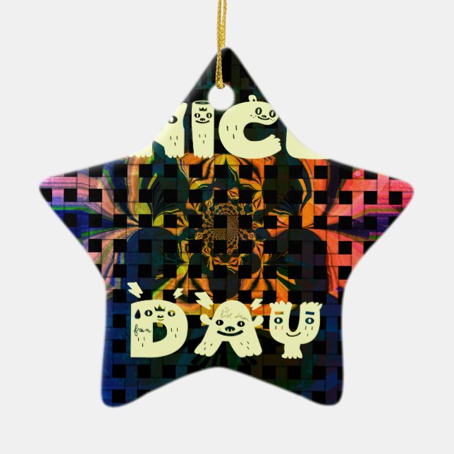 Nice Day Ceramic Tree Decoration (Front)