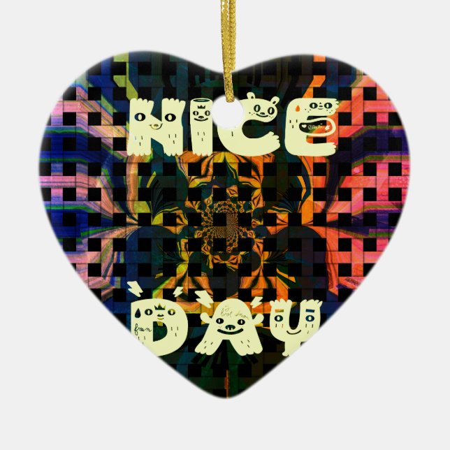 Nice Day Ceramic Tree Decoration (Front)