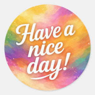 Nice Day Classic Round Sticker