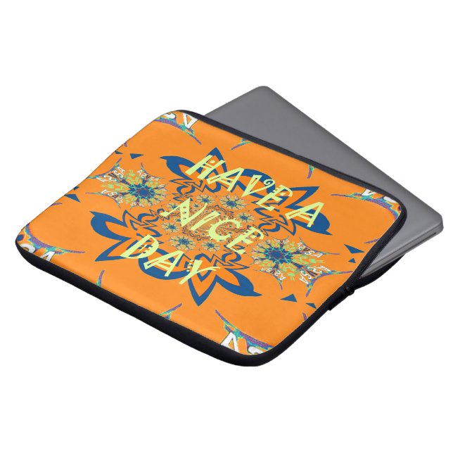 Nice day stylish modern unique laptop sleeve (Front Top)