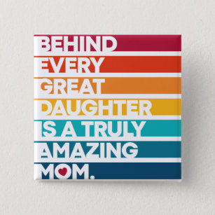 Nice Design Expression Text for Mother's Day 15 Cm Square Badge