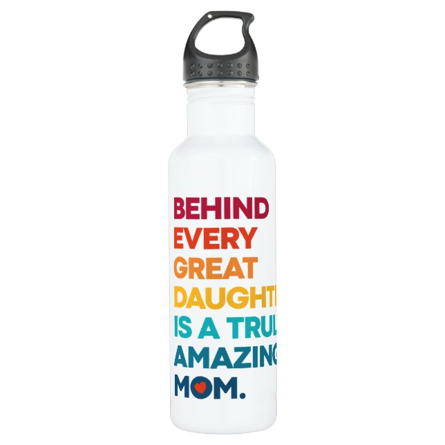 Nice Design Expression text for Mothers day  710 Ml Water Bottle (Front)