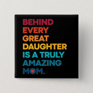 Nice Design Expression Text for Mother's Day Butto 15 Cm Square Badge