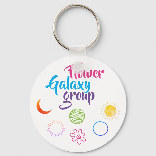 Nice Design of Flower Galaxy Group  Key Ring (Front)