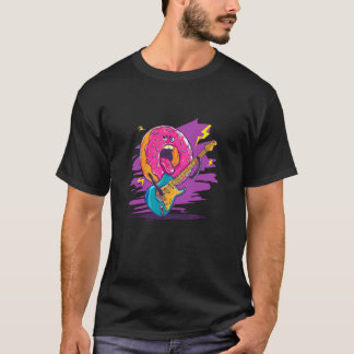 Nice Doughnut Colours for Snacks and Guitars Lover T-Shirt