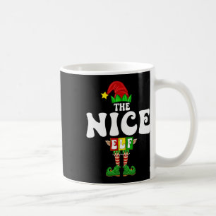 Nice Elf Family Christmas Matching Pyjamas Elf Squ Coffee Mug