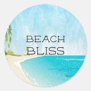 Nice Feeling Beautiful Beach Bliss Classic Round Sticker