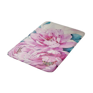 Nice floral pattern bath mat