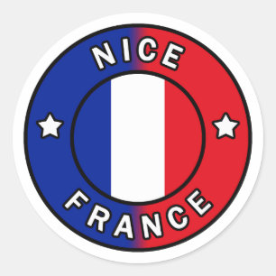 Nice France Classic Round Sticker
