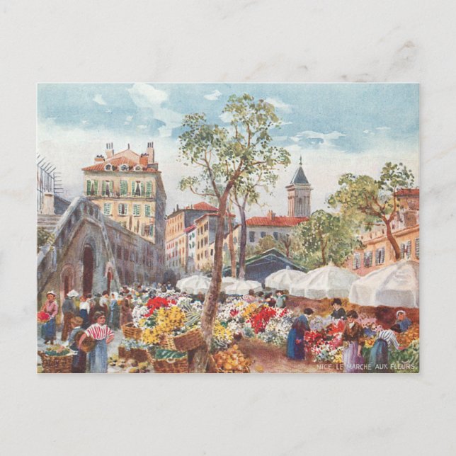 Nice, France Flower Market Postcard (Front)