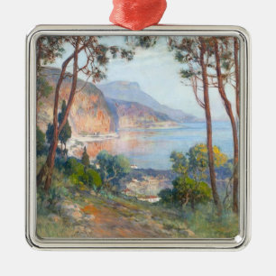 Nice, France - landscape painting Metal Tree Decoration
