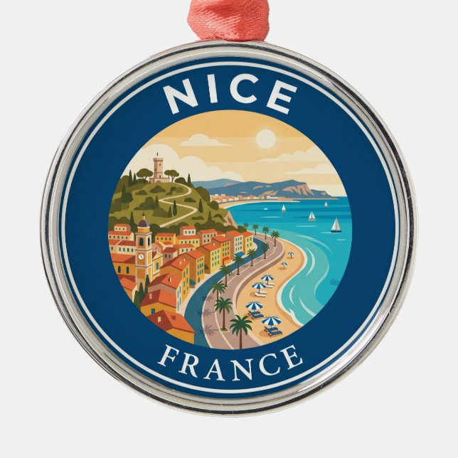 Nice France Metal Tree Decoration (Front)