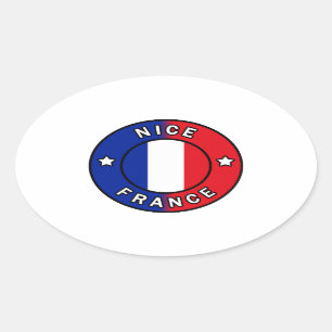 Nice France Oval Sticker